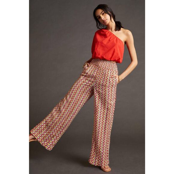 Maeve Pants - Anthropology Maeve Wide Leg Printed Pants Size XS NWT